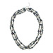 Multi Tonal Black Freshwater Pearl & Black Onyx Three Row Pearl Sterling Silver 18" Necklace