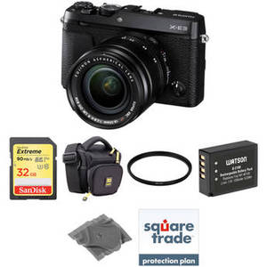 X-E3 Mirrorless Digital Camera with 18-55mm Lens Deluxe Kit (Black)