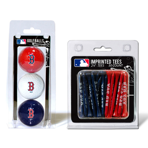Team Golf Boston Red Sox 3 Ball and 50 Tee Jar Set