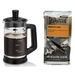 French Press with 12oz KC Blend Coffee Grounds