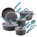 Cucina 12pc Hard Anodized Nonstick Cookware Agave Blue