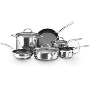 Millenium 10pc Stainless Steel Nonstick Cookware Set