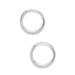 14k White Gold 10mm Endless Round Hoop Earrings -