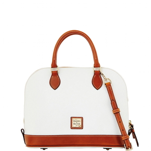 Pebble Grain Zip Zip Satchel