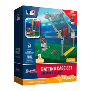 OYO Sports MLB Batting Cage Atlanta Braves Building Block Set