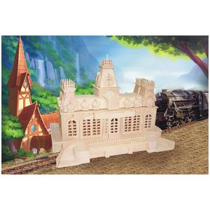 Puzzled Train Station Wood Puzzle