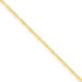 14k Yellow Gold 1.10mm Singapore Chain Anklet - 9 Inch - Spring Ring