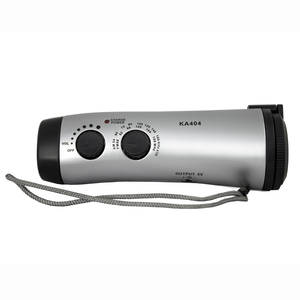 Crank AM/FM Radio/LED Flashlight/Siren