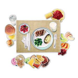 Learning Resources Magnetic Healthy Foods 34 Pcs W/ Placemat