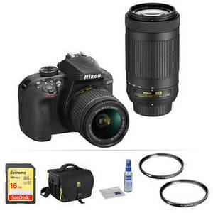 D3400 with 18-55mm and 70-300mm Lenses Basic Kit