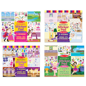 Melissa & Doug Reusable Sticker Pad Bundle - Fairy Princess Dress-Up and Play House