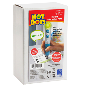 Educational Insights Hot Dots Talking Pen 6 Set Silver