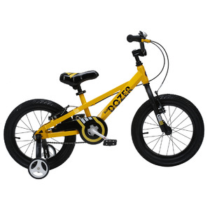 Royalbaby Bull Dozer Kids Bike, Heavy-Duty Boy's or Girl's Bikes with training wheels, 16 or 18 inch, Black or Yellow