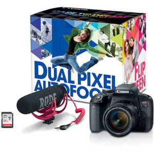 EOS Rebel T7i DSLR Camera with 18-55mm Lens Video Creator Kit