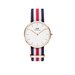 Classic Canterbury 40mm Rose Gold Case Watch w/ Stripe NATO Strap