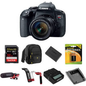 EOS Rebel T7i DSLR Camera with 18-55mm Lens Video Kit