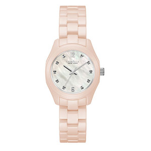 Ladies Pale Pink Ceramic Watch Mother-of-Pearl Dial