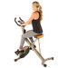 Exerpeutic Bluetooth Smart Technology Folding Upright Exercise Bike