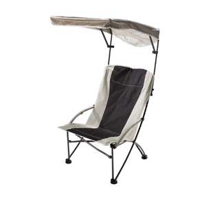 Quik Shade Pro Comfort Folding High Armchair - Black/White