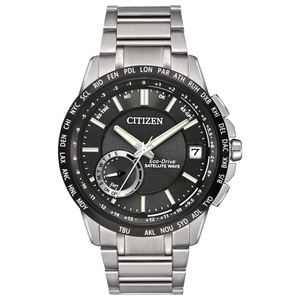 Mens Satellite Wave-World Time GPS Eco-Drive Watch
