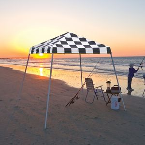 ShelterLogic Pop-Up 8' x 8' Canopy w/ Checkered Flag Cover
