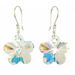 Lita Swarovski Elements Crystal AB Flower Shape Earrings