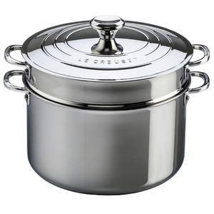 9 Qt. Stainless Steel Stockpot w/ Lid & Deep Colander Insert