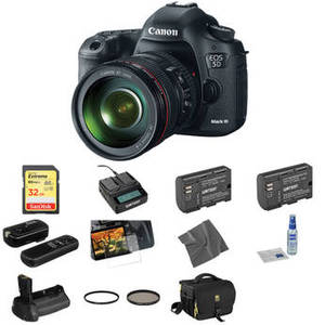 EOS 5D Mark III DSLR Camera with 24-105mm f/4L Lens Deluxe Kit