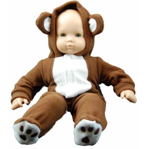 The Queen's Treasures 15&quot; Doll Clothes for American Girl&#174; Bitty Baby & Bitty Twins Soft Teddy Bear Cub Sleeper Pajamas