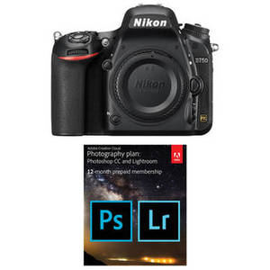 D750 DSLR Camera Body with Adobe Creative Cloud 12-Month Subscription Kit