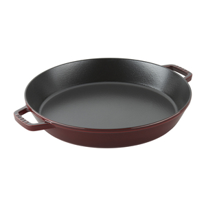 15" Cast Iron Round Double Handle Fry Pan/Paella Pan Grenadine