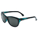 Greta Shiny Black/Clear Blue Sunglasses w/ TNS