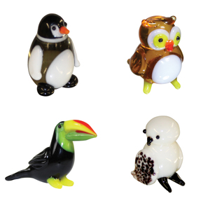 Brainstorm Products Looking Glass Miniature 4 Pack with Penguin Owl Toucan Snow Owl
