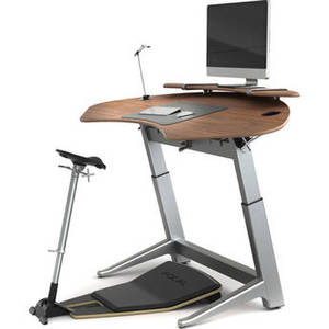 Sphere Bundle with Black Walnut Desk, Matte Black Seat and Anti-Fatigue Mat