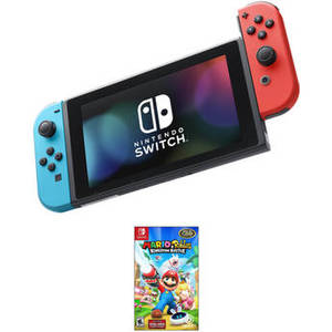 Switch Kit with Super Mario Odyssey (Neon Blue & Red Joy-Con)
