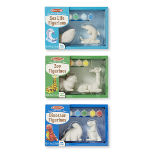 Melissa & Doug DYO Figurine Bundle - Sea Life, Zoo Animals & Dinosaurs