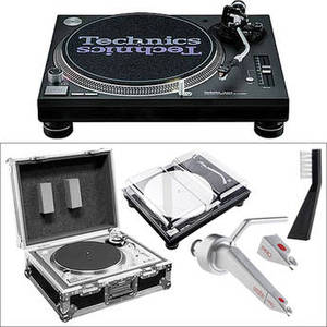 SL-1210MK5 Analog DJ Turntable with Marathon Flight Case Kit (Black)