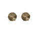 Ladies Sterling Silver 8mm Round Genuine Pyrite Gemstone Pyramid Stud Earrings