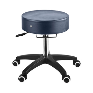 Master Massage Glider Adjustable Rolling Stool in Royal Blue with Chrome Grab Bar for Salon,Beauty, Home and office use.
