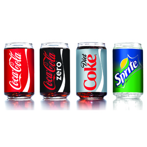 16oz Assorted Coca-Cola Glasses Set of 4