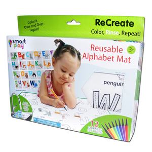 Smart Play ReCreate Large Reusable Animal Alphabet Coloring Mat