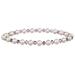 Lita Swarovski Light Purple Crystals With Fresh Water Pearl Stretch Bracelet