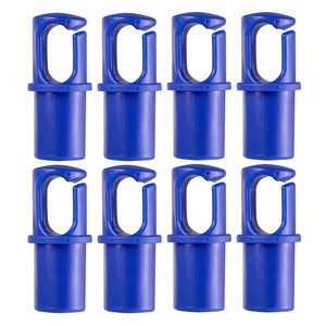 Upper Bounce Universal Trampoline Pole Cap Enclosure Net Hook Fits for 1" or 1.5" Diameter Pole - set of 8 - Blue