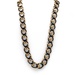 PalmBeach Jewelry Yellow Gold Tone Black Rhodium-Plated Curb-Link Necklace 34"