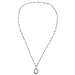 Lita Sterling Silver Short Amethyst Necklace 16.5"