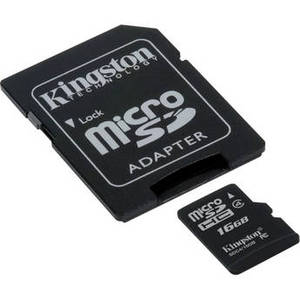 16GB microSDHC Memory Card Class 4 With SD Adapter
