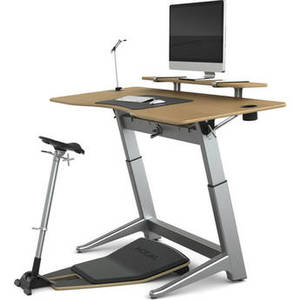 Locus Bundle Pro with White Oak Desk, Matte Black Seat, Anti-Fatigue Mat & Accessories (30 x 72")