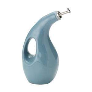 Cucina Stoneware EVOO Dispensing Bottle Agave Blue