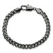 PalmBeach Jewelry Men's 10.5 mm Curb-Link Bracelet Black Ruthenium-Plated 9"