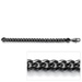 PalmBeach Jewelry Men's Black-Ruthenium Plated Curb-Link Chain Bracelet 10"